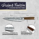 adelmayer® Damastmesser 20 cm Design & Funktion