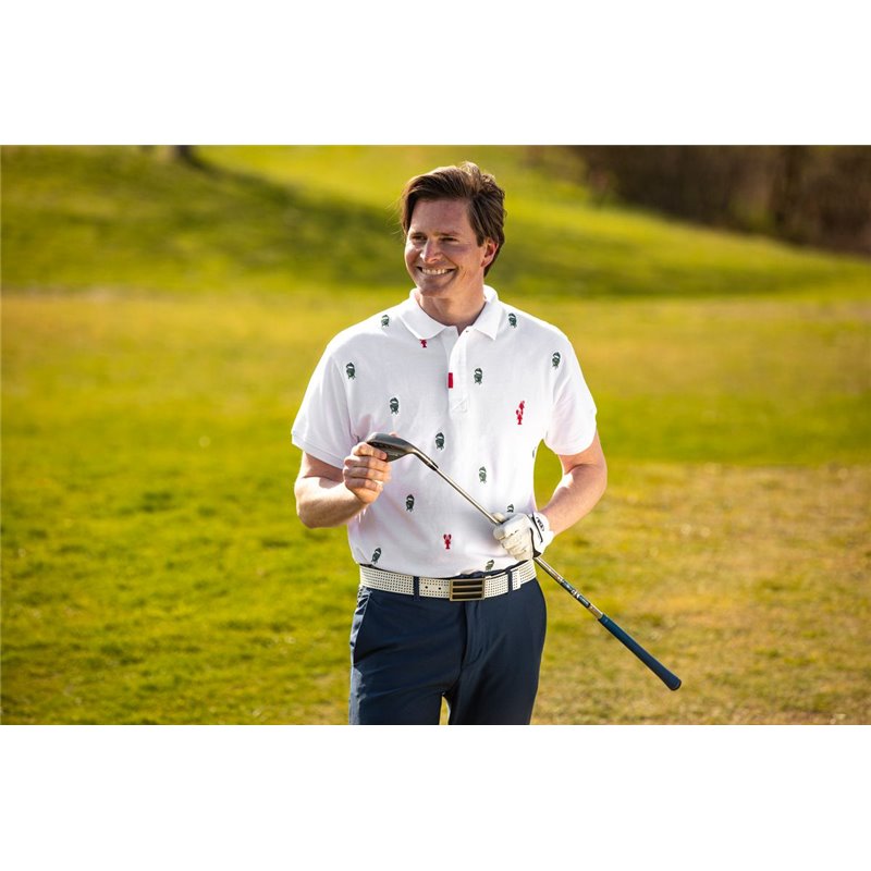 Männer Golf Poloshirt – Weiss